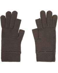 Rick Owens - Gray Touchscreen Gloves - Lyst