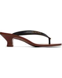 Versace - Sophie Rubber Thong Heeled Sandals - Lyst