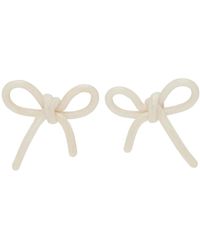 ShuShu/Tong - Ssense Exclusive Yvmin Edition White Bow Earrings - Lyst
