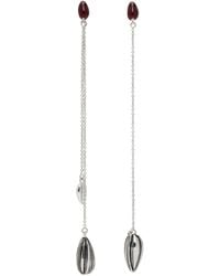 Lemaire - Silver Asymmetric Girasol Earrings - Lyst