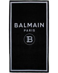 Balmain Black Logo Towel