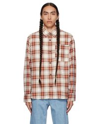 A.P.C. - . Off-white & Red Graham Shirt - Lyst
