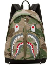 A Bathing Ape - Green Layered Line Camo Shark Backpack - Lyst