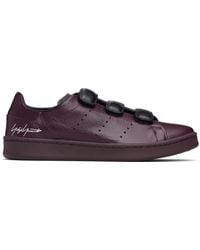 Y-3 - Burgundy Stan Smith Hook-And-Loop Sneakers - Lyst