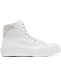 Alexander McQueen White Deck Plimsoll High-top Sneakers