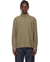 A.P.C. - Khaki Mateo Logo Shirt - Lyst