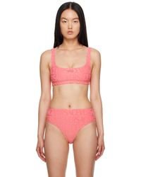 Versace - Pink Dua Lipa Edition Bikini Top - Lyst