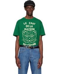 Valentino - Cotton 'Le Chat De La Maison' Print T-Shirt - Lyst
