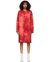 MM6 by Maison Martin Margiela - Red Cotton Mini Dress - Lyst