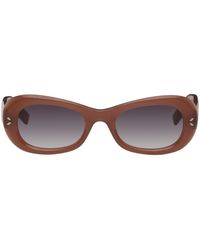 McQ - Mcq Orange Oval Sunglasses - Lyst