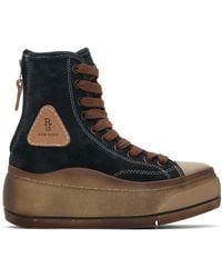 R13 - Baskets Montantes Kurt Bleu Marine À Effet Usé - Lyst