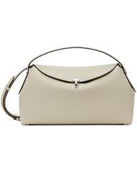TOTEME - オフホワイト グレインレザー T-lock トップハンドル バッグ - Lyst
