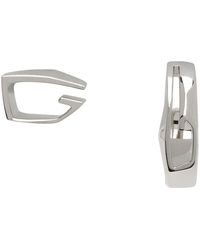 Givenchy - Silver Giv Cut Asymmetrical Earrings - Lyst