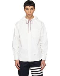 Thom Browne - Hooded Nylon Armband Shirt Jacket - Lyst