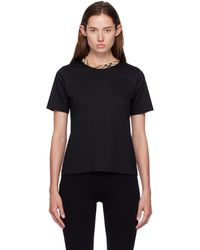 Burberry - Check Trim Cotton T-Shirt - Lyst