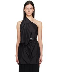 MM6 by Maison Martin Margiela - ブラック Dual Wear ライト シルク シャツ - Lyst