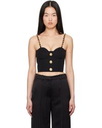 Balmain - Chain Straps Bustier Top - Lyst