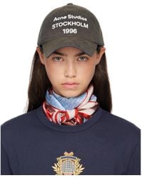 Acne Studios - Washed Logo Baseball Cap - Lyst