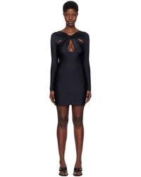 Coperni - Robe Courte Noire À Ornement Torsadé - Lyst