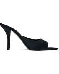 Gia Borghini - Giaborghini Black Perni 04 Satin Heeled Sandals - Lyst