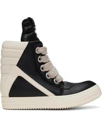 RICK OWENS◆ Porterville Mega Geobasket スニーカー ブラウン Brown & Off-White Porterville Mega Geobasket Sneakers by
