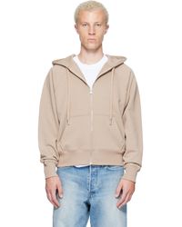 Ami Paris - Zipped Cotton Embossed Ami De Coeur Hoodie - Lyst