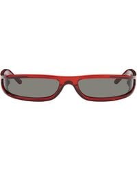 Rick Owens - Burgundy Tower Fog Sunglasses - Lyst