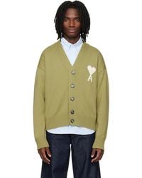 Ami Paris - Wool Ami De Coeur Cardigan - Lyst