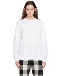 Acne Studios - White Patch Long Sleeve T-shirt - Lyst