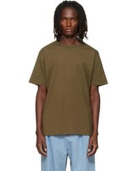 Dries Van Noten - Khaki Regular Fit Cotton T-Shirt - Lyst