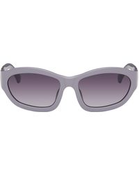 Dries Van Noten - Purple Linda Farrow Edition goggle Sunglasses - Lyst