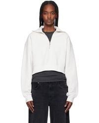 Agolde - Off- Bethan Quarter Zip Sweatshirt - Lyst