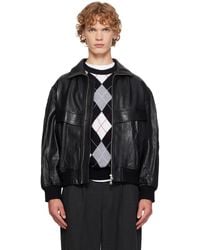 DUNST - Stand Collared Leather Jacket - Lyst