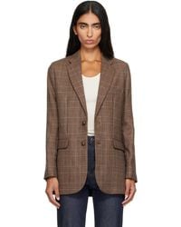 A.P.C. - Check Wool Blazer - Lyst