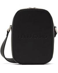 Ferragamo - Black Compact Crossbody Bag - Lyst