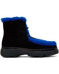 Burberry - Shearling Creeper Boots - Lyst