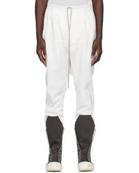 Rick Owens - Off-white Slim-fit Sweatpants - Lyst