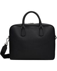BOSS - Grained Leather Briefcase - Lyst
