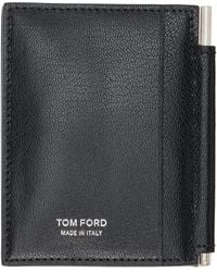 Tom Ford - Elongated T Line Money Clip Card Holder - Lyst