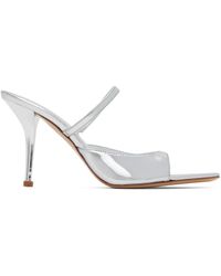 Gia Borghini - Giaborghini Silver Aimeline Heeled Sandals - Lyst