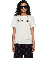 R13 - Off- 'Baby Girl' T-Shirt - Lyst