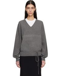 LE17SEPTEMBRE - Cashmere Blend Wholegarment V-Neck Sweater - Lyst