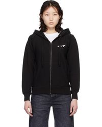 KENZO - Pull À Capuche Noir À Glissière Et À Broderies Wild Tiger - Lyst