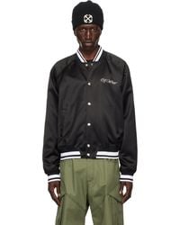 Off-White c/o Virgil Abloh - College Satin Bomber Jacket - Lyst