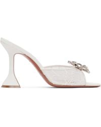 AMINA MUADDI - Rosie Lace Slipper 95 Heeled Sandals - Lyst