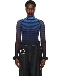 Jean Paul Gaultier - ブルー The 3D Striped タートルネック - Lyst