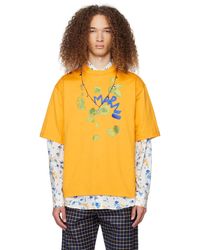 Marni - Orange Dripping Flower T-shirt - Lyst