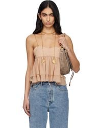 Chloé - Sleeveless Ruffle Silk Georgette Top - Lyst
