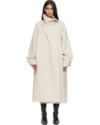 LE17SEPTEMBRE - Cowl Neck Handmade Long Coat - Lyst