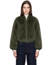 Frankie Shop - Senna Collarless Faux-Fur Jacket - Lyst
